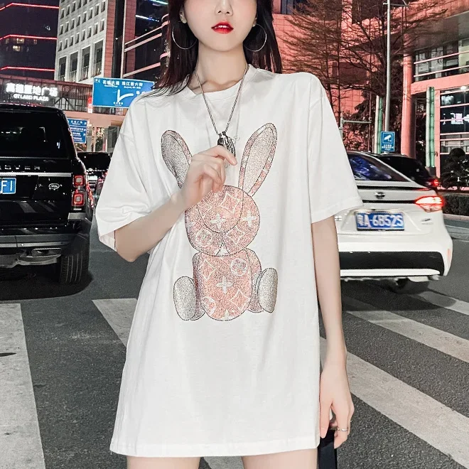 T-Shirts - T-shirt décontracté d'été pour femme :
