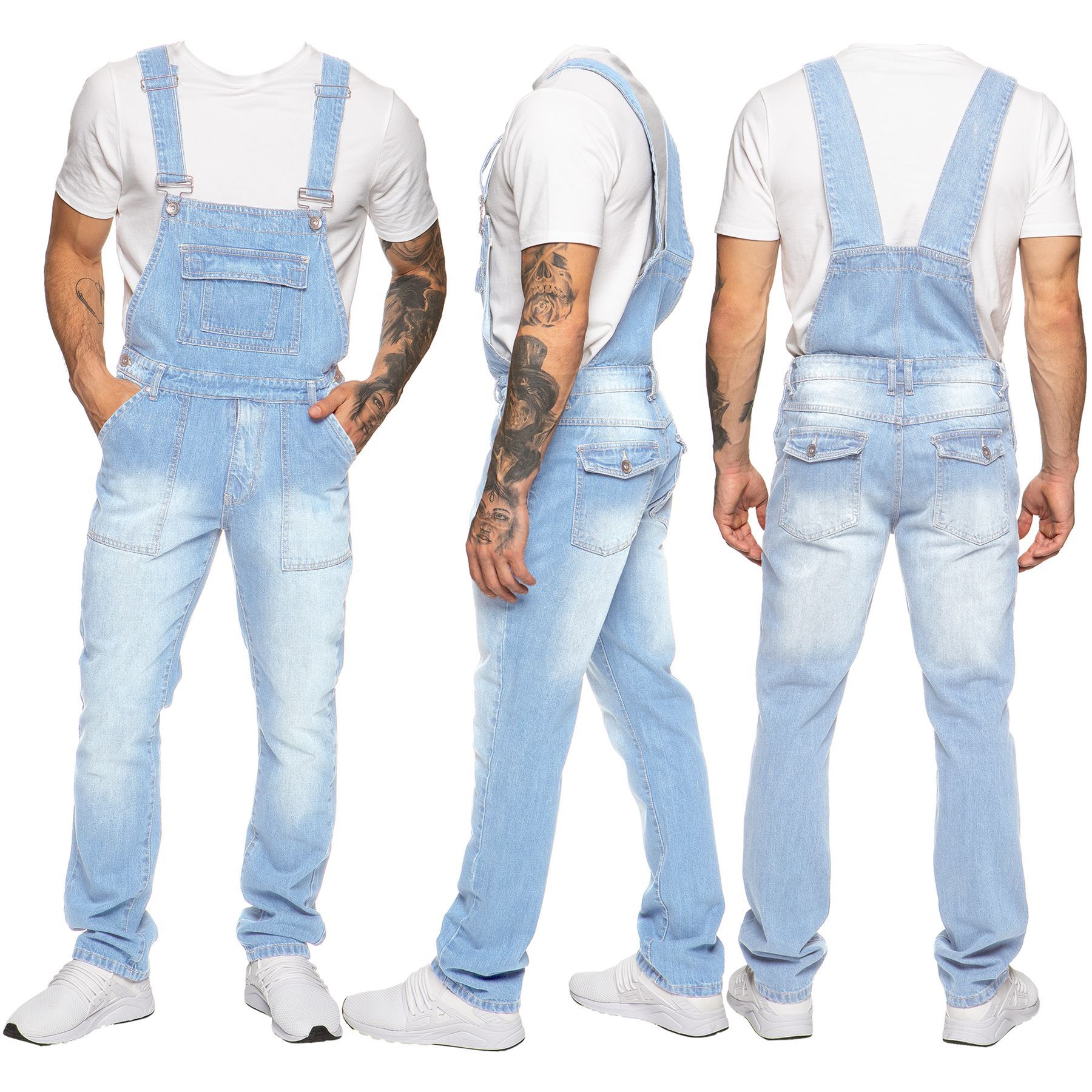 Jeans - Salopette décontractée pour homme avec plusieurs