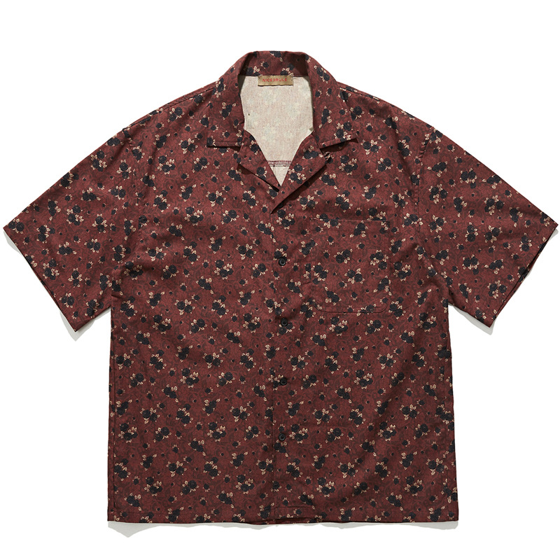 Chemise à manches courtes à co - Vintage Hawaiian Floral Shirt avis et prix