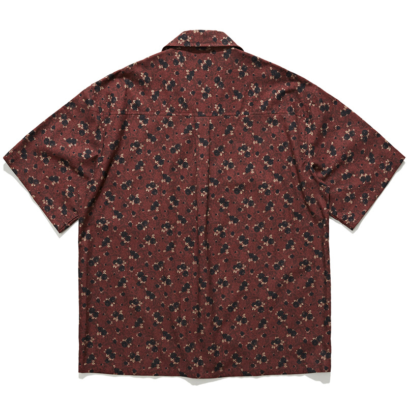 Chemise à manches courtes à co - Vintage Hawaiian Floral Shirt avis et prix