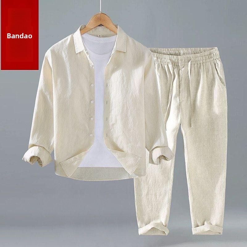 Ensemble chemise et pantalon e - Mens Linen Shirt Long Sleeve avis et prix