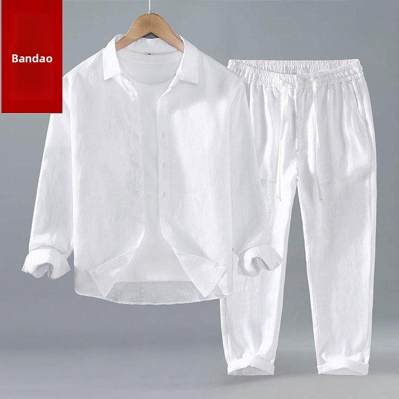 Ensemble chemise et pantalon e - Mens Linen Shirt Long Sleeve avis et prix