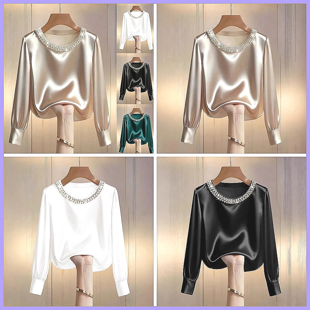 Chemisier élégant en satin per - Shirts avis et prix