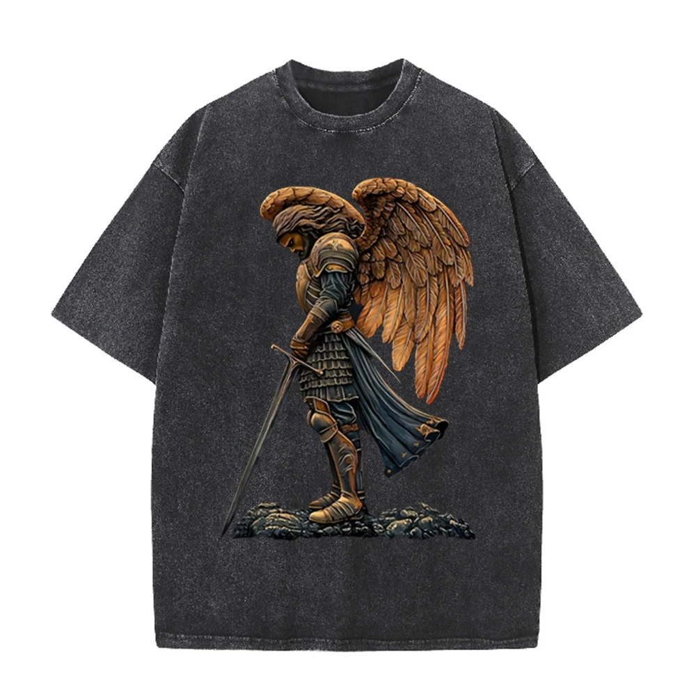 T-shirt gris délavé à l'acide  - Acid Wash Vintage Graphic T Shirt avis et prix